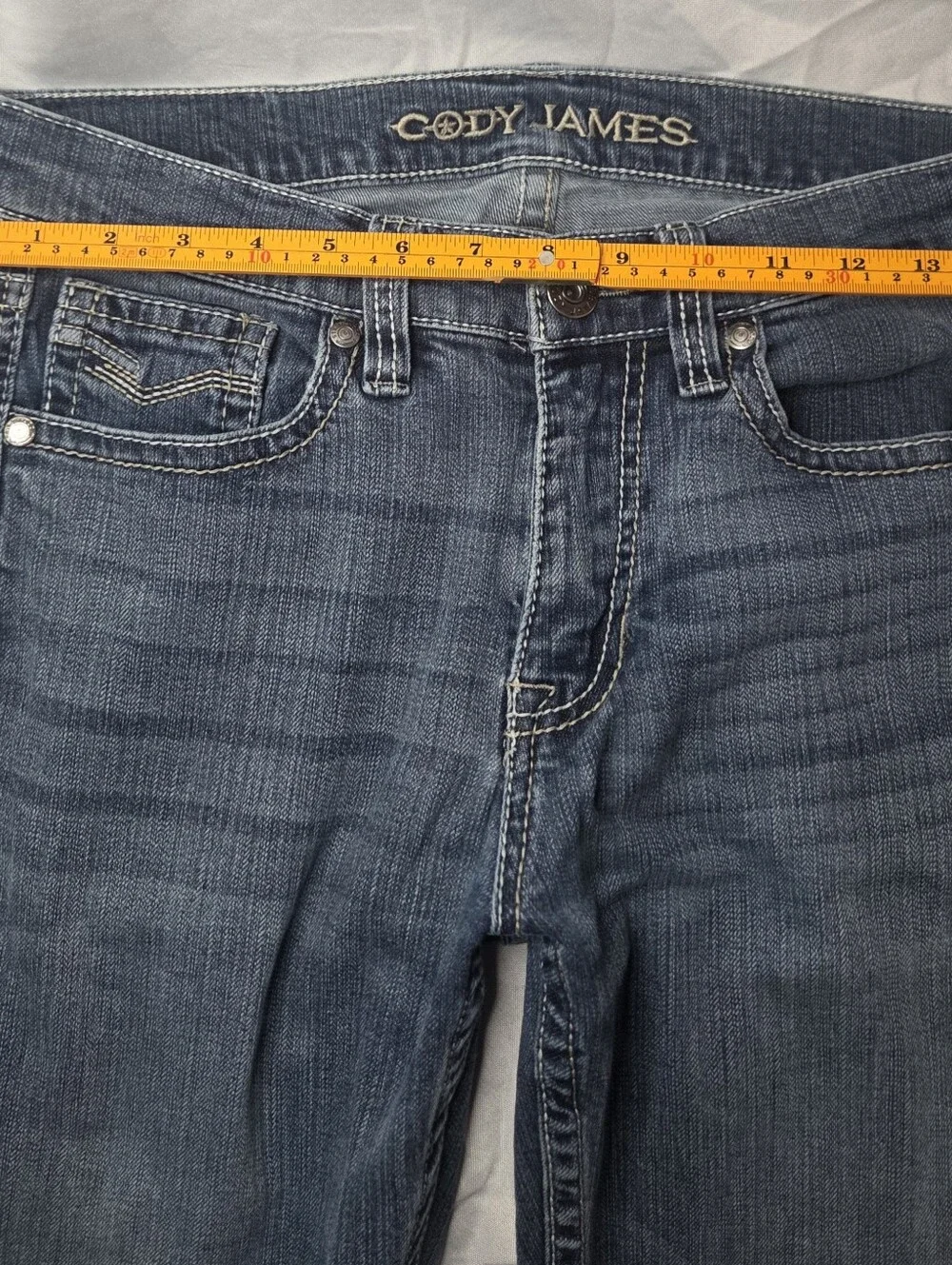 Cody James Men's 32x34 Straight Leg Stretch Jeans Medium Wash Western Denim